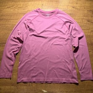 Fabletics Mens Mauve Pink Long Sleeve Active Training Shirt Medium RN134638